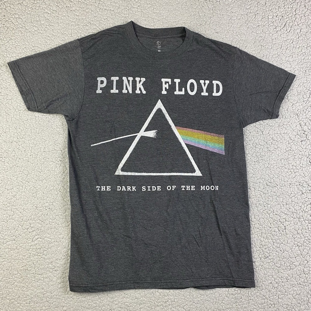 PINK FLOYD Dark Side of The Moon Size M Shirt Rock Men's Music Band Gray